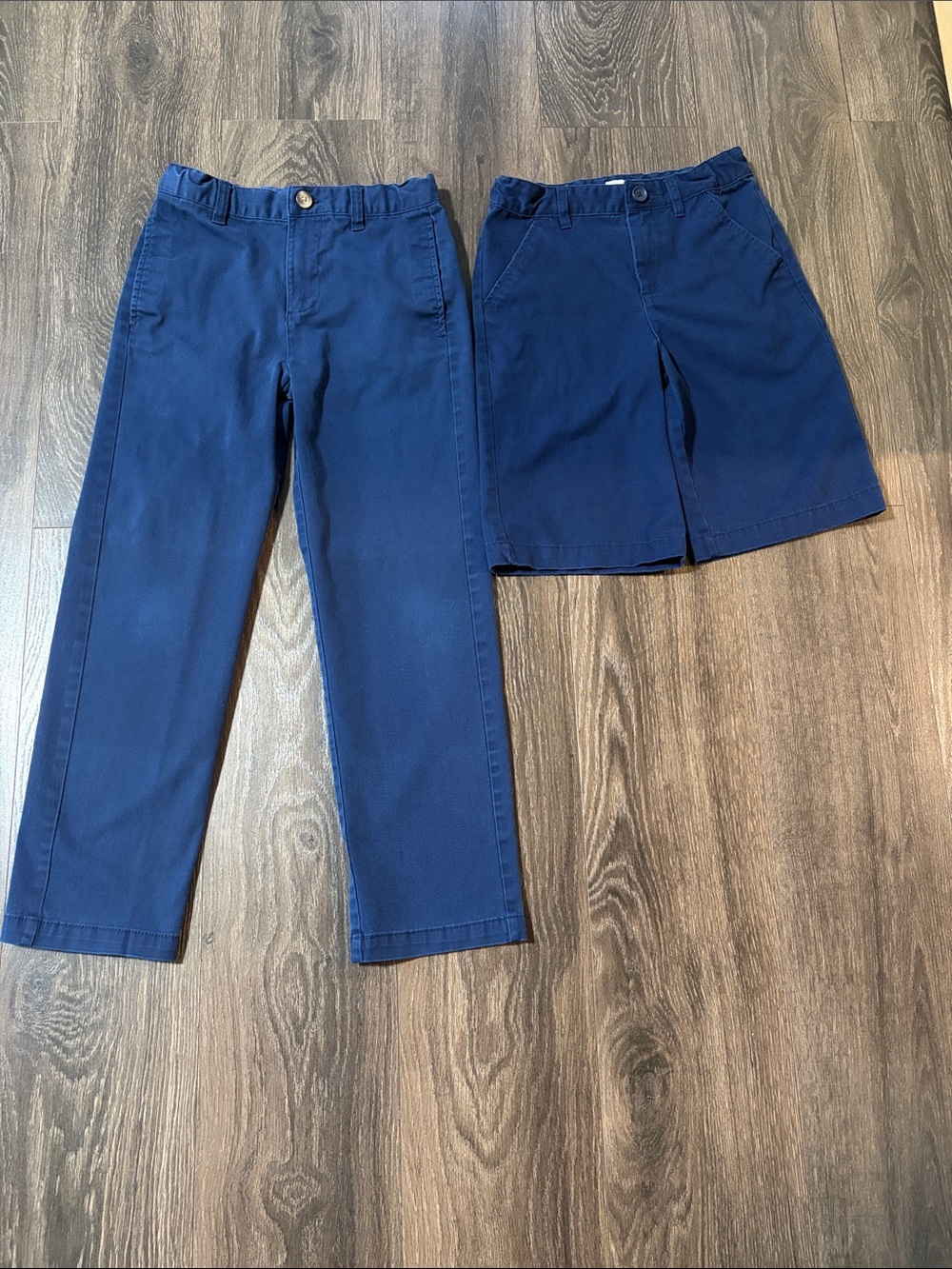 Kids Navy Chino Pants and Short Set